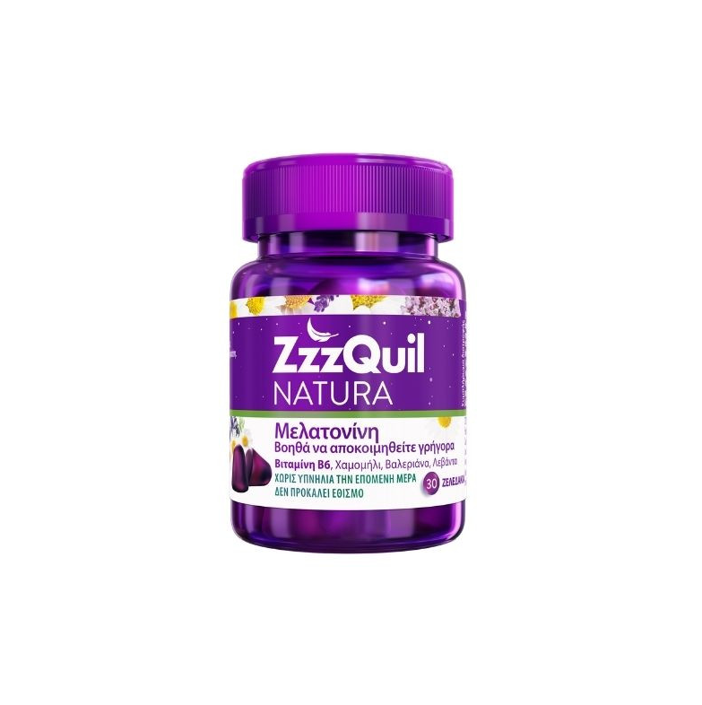 Φωτογραφία προϊόντος: PROCTER &amp; GAMBLE ZzzQuil Natura Μελατονίνη 30 Ζελεδάκια