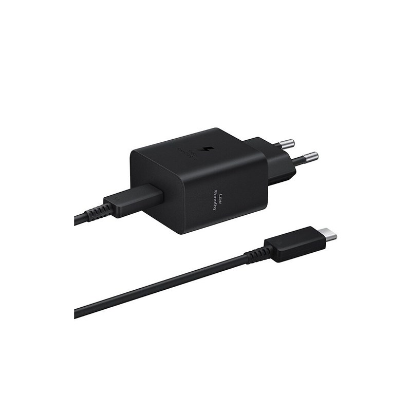 Φωτογραφία προϊόντος: Samsung Φορτιστής με Θύρα USB-C και Καλώδιο USB-C - USB-C 45W Power Delivery Black (EP-T4511XBEGEU)