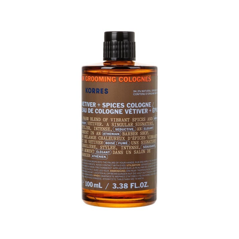 Φωτογραφία προϊόντος: Korres Athenian Grooming Vetiver & Spices Eau de Cologne Ανδρικό Άρωμα με Ζεστές Νότες Βέτιβερ & Μπαχαρικά 100ml