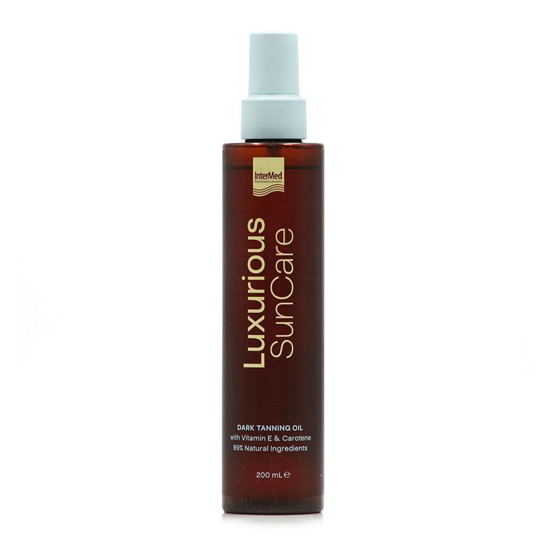 Φωτογραφία προϊόντος: Intermed Luxurious Sun Care Dark Tanning Oil, Λάδι Για Έντονο Μαύρισμα 200ml