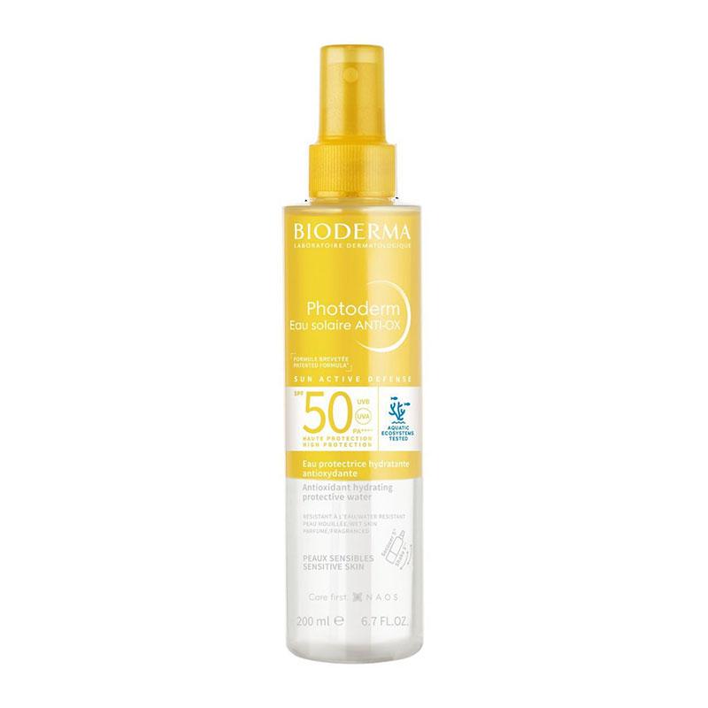 Φωτογραφία προϊόντος: Bioderma Photoderm Eau Solaire ANTI-OX SPF50 Αντιοξειδωτικό Ενυδατικό Αντηλιακό Νερό για Πρόσωπο, Σώμα & Μαλλιά, 200ml