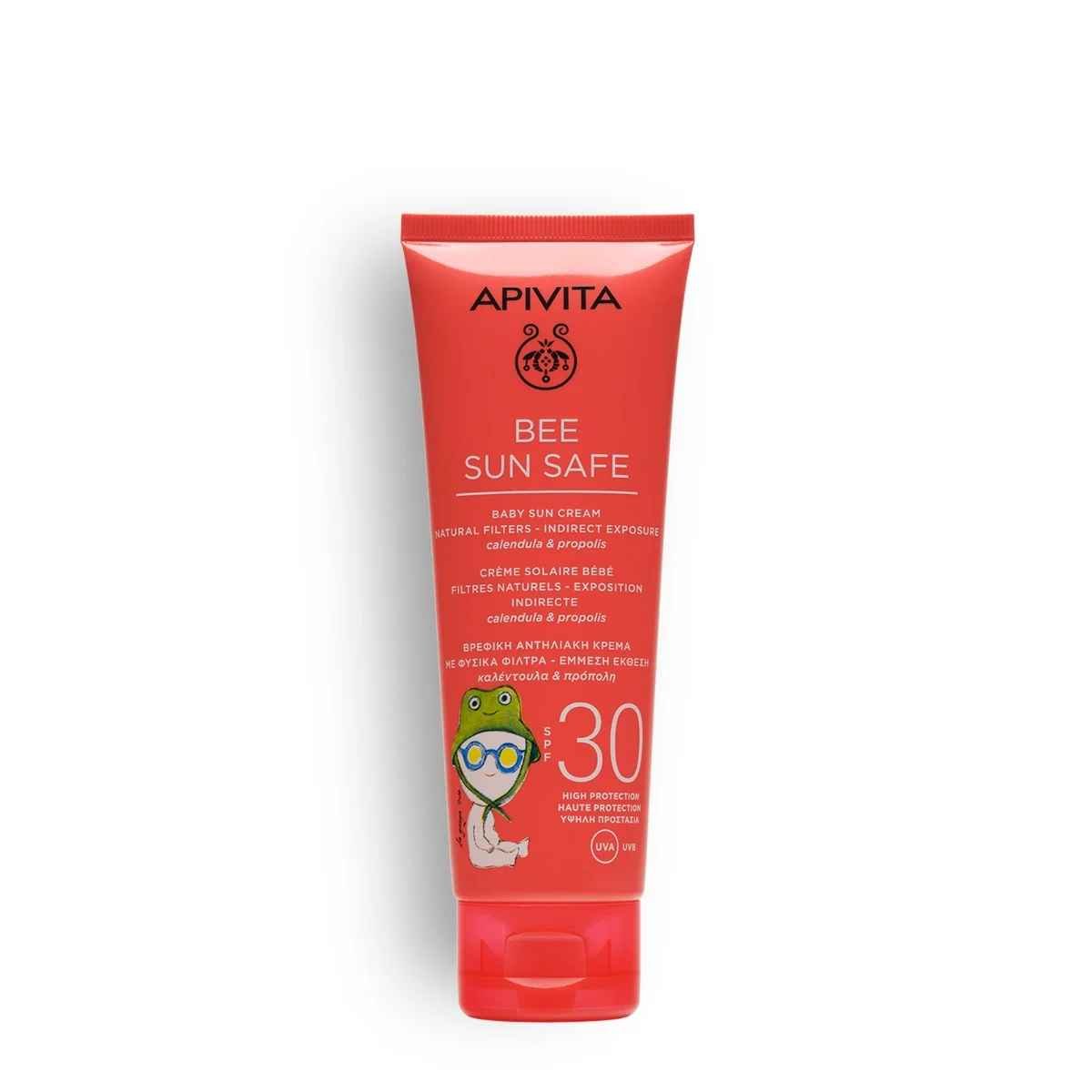 Φωτογραφία προϊόντος: Apivita Bee Sun Safe Baby Sun Cream SPF30 Βρεφική Αντηλιακή Κρέμα Υψηλής Προστασίας με Καλέντουλα & Πρόπολη, 100ml