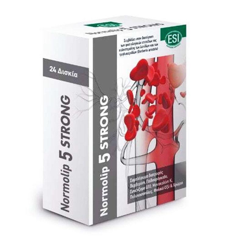 Φωτογραφία προϊόντος: ESI Normolip 5 Strong - Συμπλήρωμα Διατροφής για Σωστή Λειτουργία του Καρδιαγγειακού Συστήματος 24 Ταμπλέτες