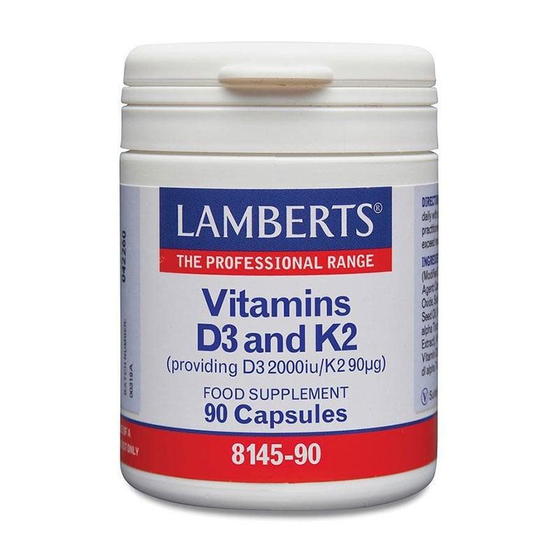Φωτογραφία προϊόντος: Lamberts Vitamins D3 2000iu and K2 90mg 90caps