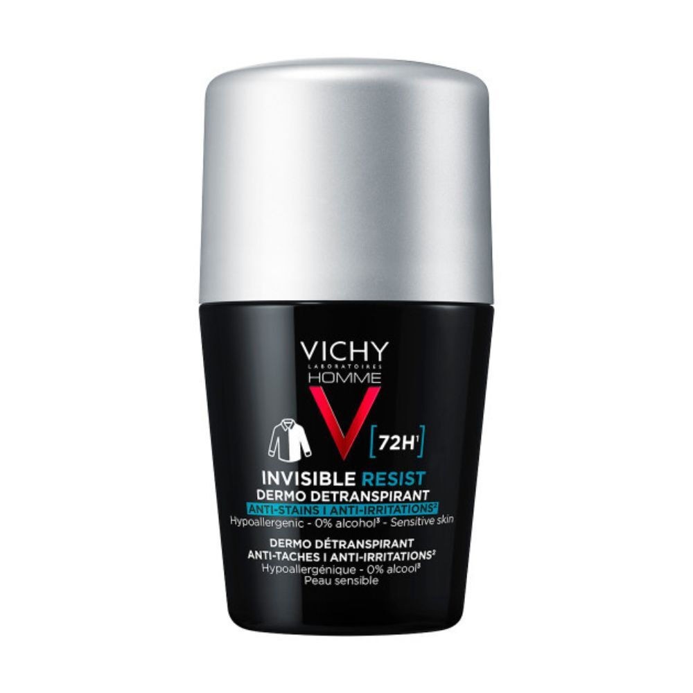 Φωτογραφία προϊόντος: Vichy Homme Invisible Resist 72H Dermo Detranspirant - Anti-Stains Ανδρικό Αποσμητικό Roll-On 50ml