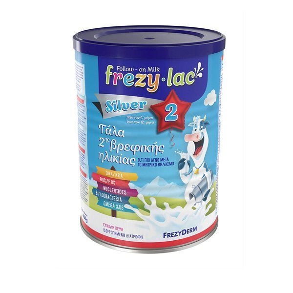 Φωτογραφία προϊόντος: Frezyderm Frezylac Silver No2 Βιολογικό Αγελαδινό Γάλα σε Σκόνη 2ης Βρεφικής Ηλικίας 6+m, 400g
