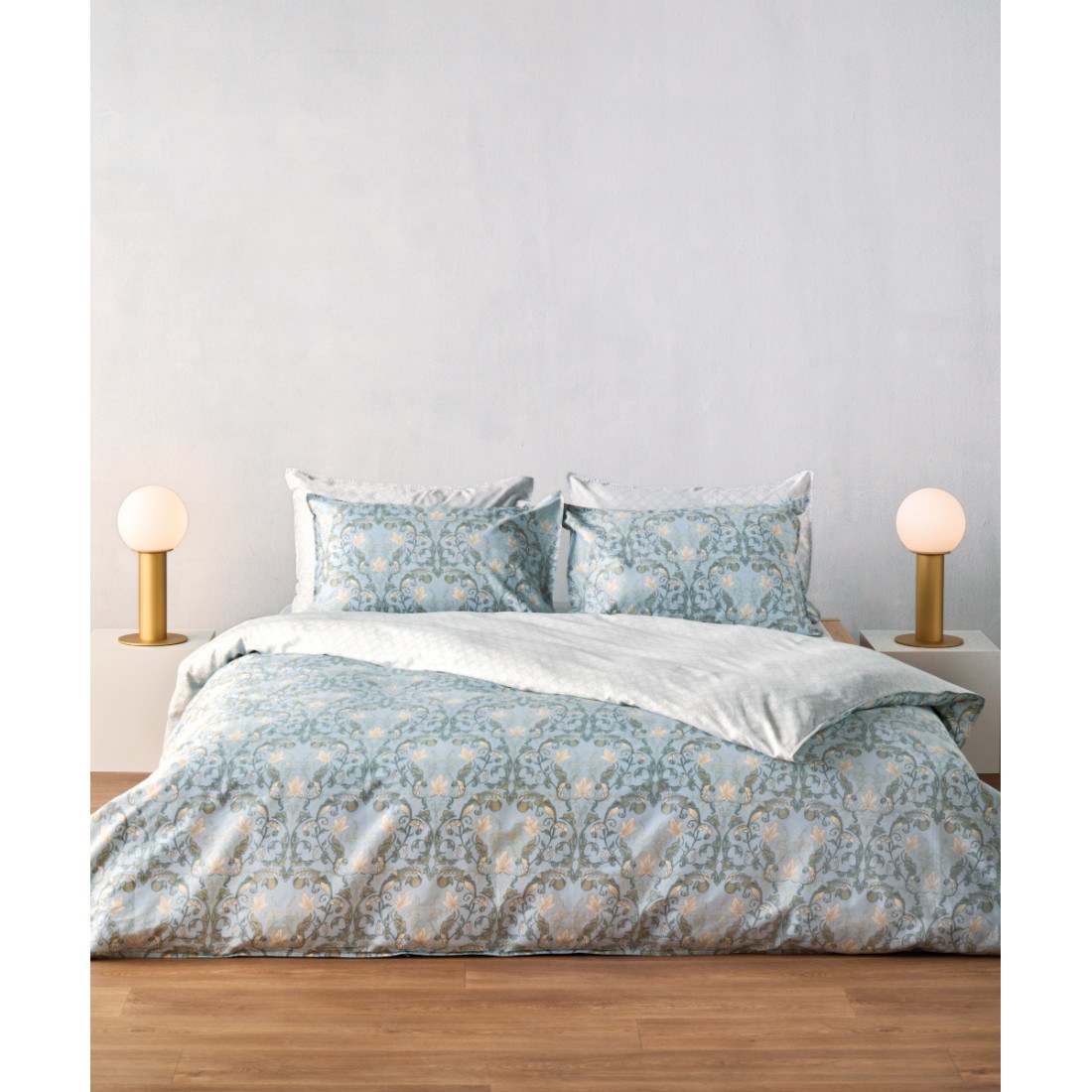 Φωτογραφία προϊόντος: KENTIA HOME CRESSIDA 19 ΣΕΝΤΟΝΙ ΒΑΜΒΑΚΟΣΑΤΕΝ ΥΠΕΡΔΙΠΛΟ 240x270 ΣΕΤ 4 ΤΕΜ 2(240X270) 2(50X70 1)