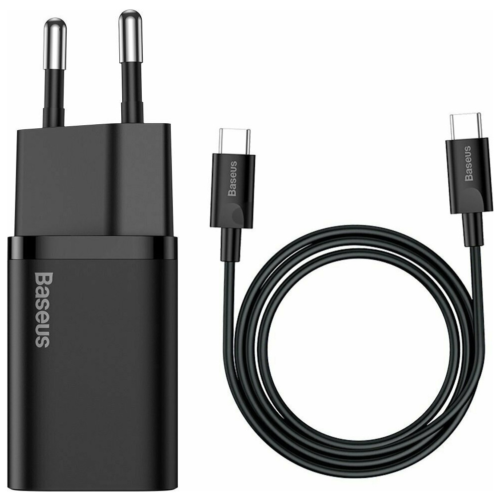 Φωτογραφία προϊόντος: Baseus Super Si 1C Φορτιστής 25W με USB-C Καλώδιο 1m Μαύρο