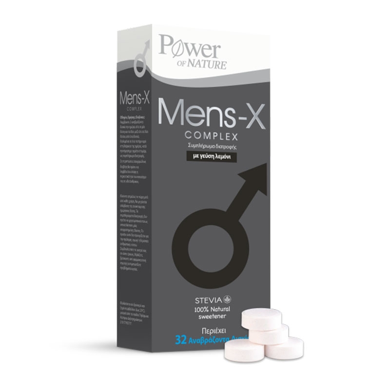 Φωτογραφία προϊόντος: Power Health Mens X Complex Συμπλήρωμα Διατροφής με Γεύση Λεμόνι με Στέβια 32 Αναβράζοντα Δισκία