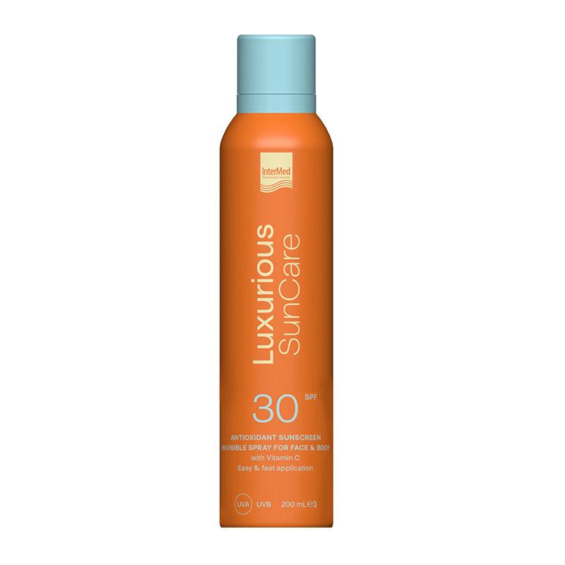 Φωτογραφία προϊόντος: Intermed Luxurious Suncare Αντηλιακή Κρέμα για το Σώμα SPF30 σε Spray 200ml