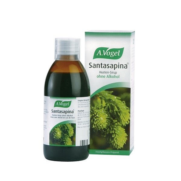 Φωτογραφία προϊόντος: A. Vogel A.Vogel Santasapina Sirup, Σιρόπι από Φρέσκους Βλαστούς Piceae Αbietis, Αντιβηχικό, Μαλακτικό του Λαιμού, Aντικαταρροϊκό 200ml