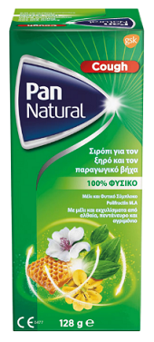 Φωτογραφία προϊόντος: GlaxoSmithKline GSK Pan Natural Cough Σιρόπι για Ξηρό και Παραγωγικό Βήχα, 128ml