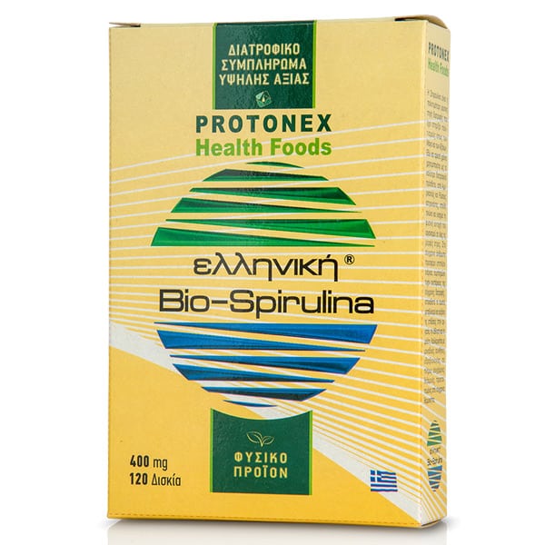 Φωτογραφία προϊόντος: Protonex Ελληνική Σπιρουλίνα Νιγρίτας Σερρών 120 Δισκία