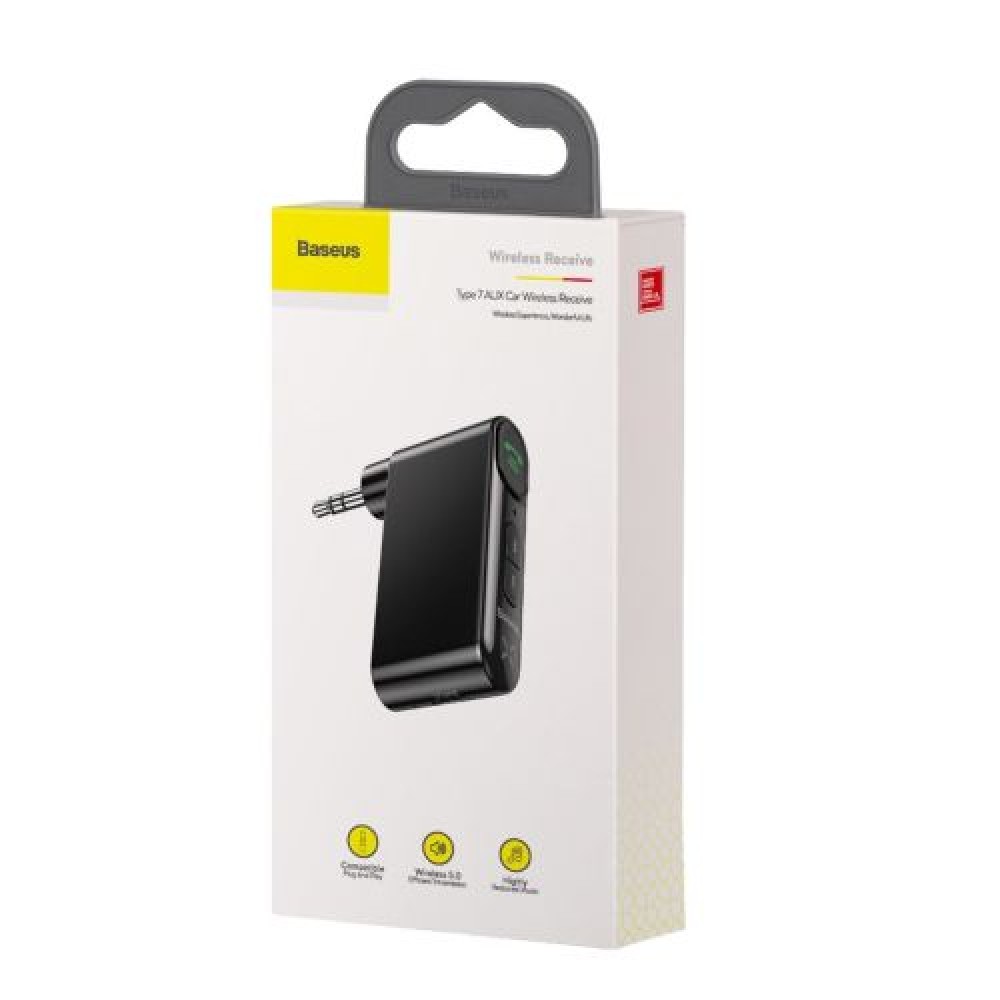 Φωτογραφία προϊόντος: Baseus Car Tool Bluetooth BSBA-02 AUX Transmitter BT. 5.0, 10m Range, 145 mAh, Micro USB input, Black (WXQY-01)