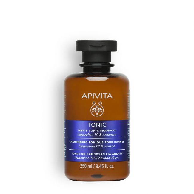 Φωτογραφία προϊόντος: Apivita Men's Tonic Τονωτικό Σαμπουάν Για Άνδρες Κατά Της Τριχόπτωσης Με Hippophae TC & Δενδρολίβανο 250ml