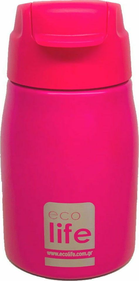 Φωτογραφία προϊόντος: Ecolife Pink Παγουράκι 400ml | Eσωτερικό Καλαμάκι