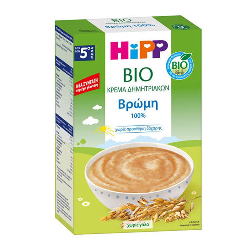 Φωτογραφία προϊόντος: Hipp Bio Κρέμα Βρώμης με Γλουτένη 5m+ 200γρ
