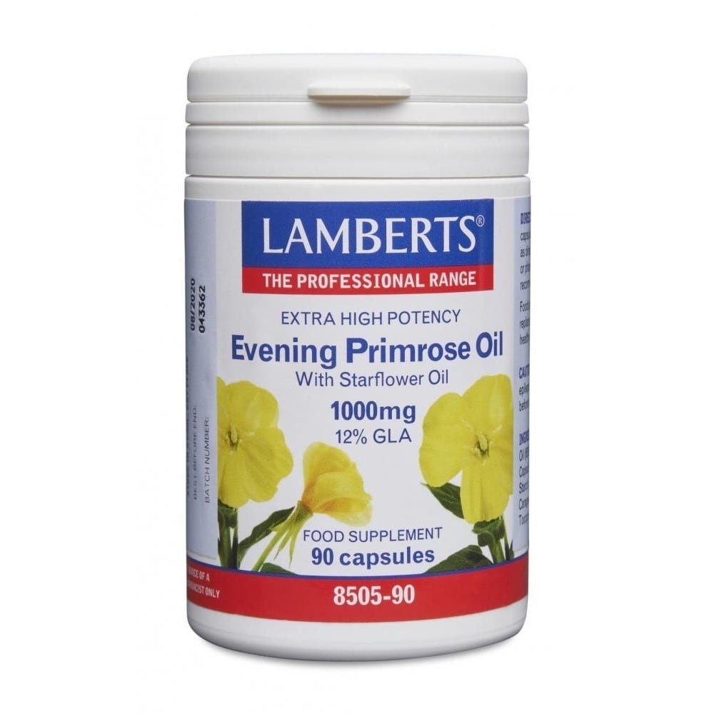 Φωτογραφία προϊόντος: LAMBERTS Evening Primrose Oil with Starflower Oil, Συμπλήρωμα με Γ-λινολεϊκό οξύ (GLA), 90caps