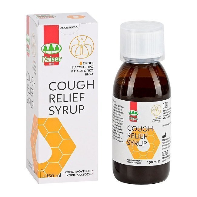 Φωτογραφία προϊόντος: Kaiser Cough Relief, Σιρόπι Για Τον Ξηρό & Παραγωγικό Βήχα 150ml.