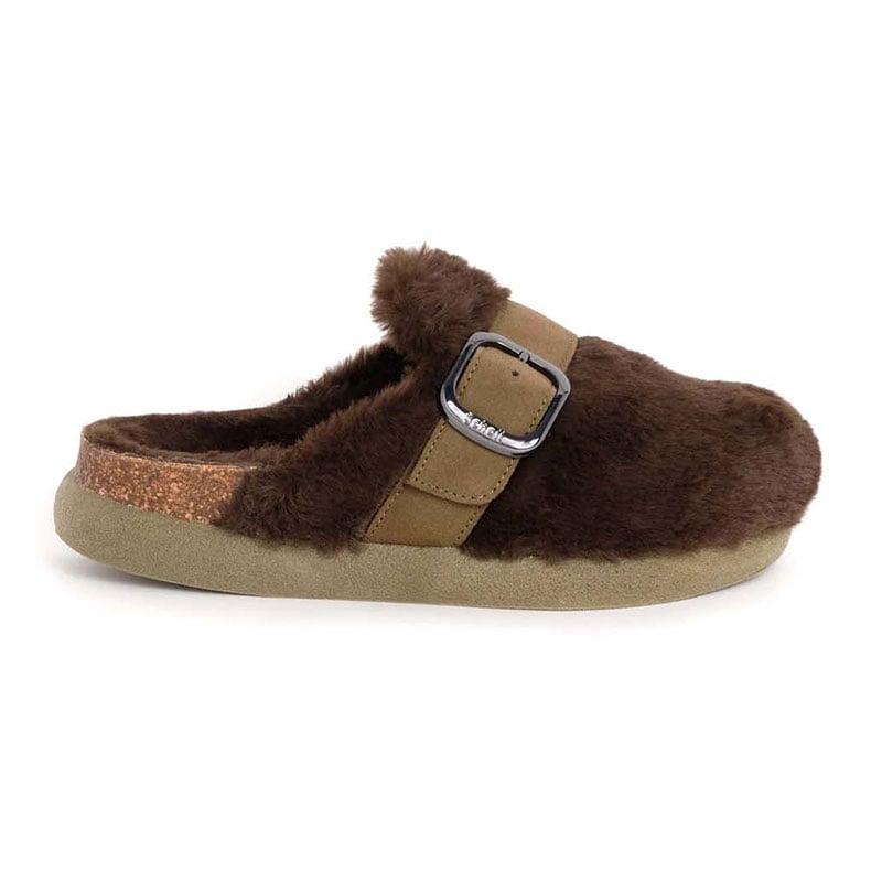 Φωτογραφία προϊόντος: Scholl Ivy Big Buckle Γυναικείες Παντόφλες Σκούρο Πράσινο F309491020