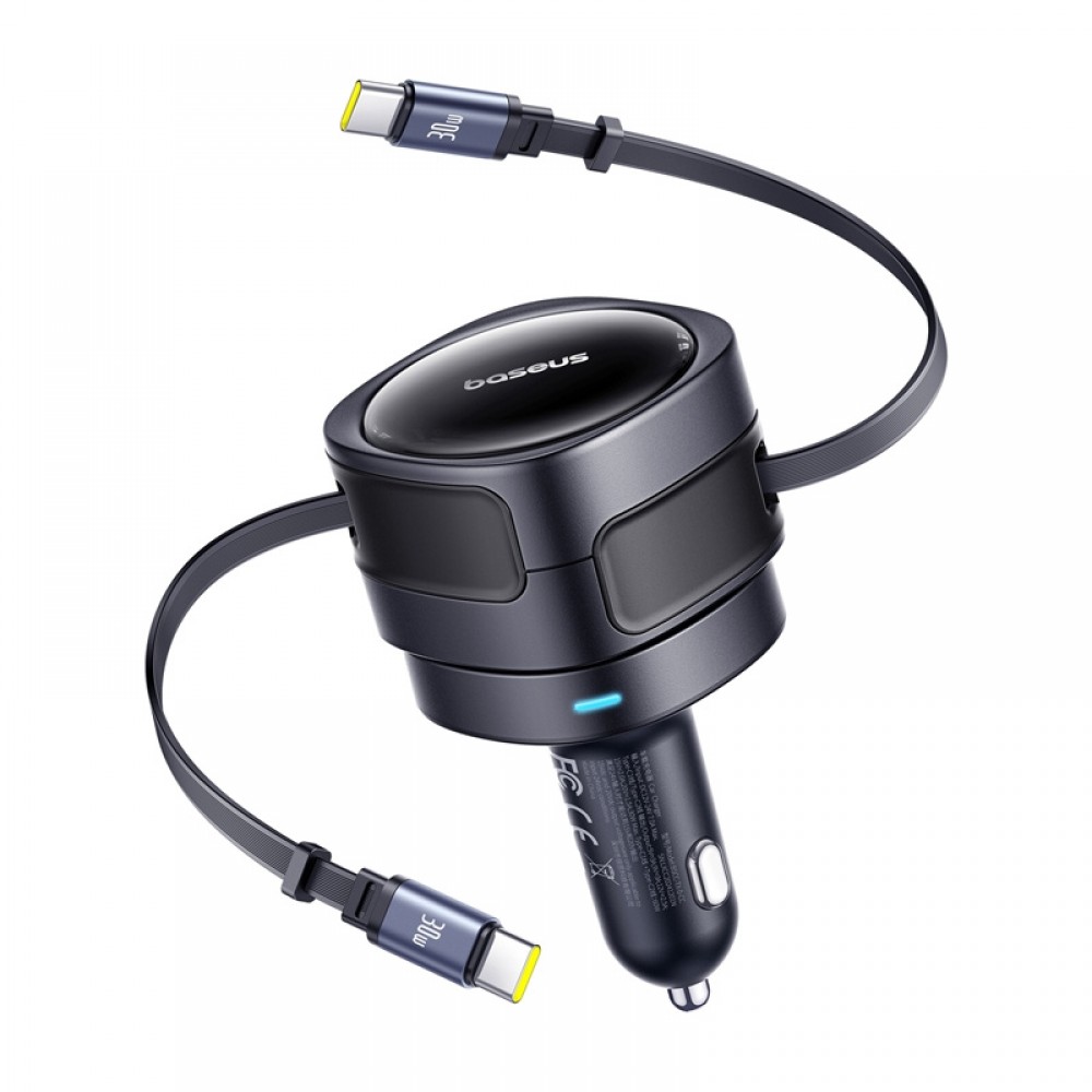 Φωτογραφία προϊόντος: Baseus Enjoyment Max Car Charger C+C Cables 60W Black