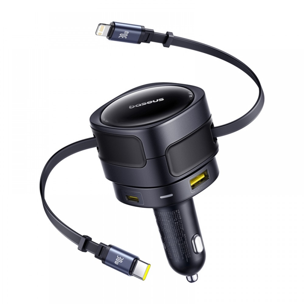 Φωτογραφία προϊόντος: CarCharger Baseus C+L & U+C Port 90W Black