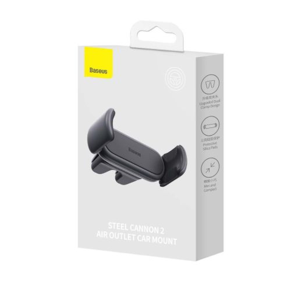 Φωτογραφία προϊόντος: Baseus Car Mount Steel Cannon 2 Smartphone holder for the ventilation grille from 4.7 to 6.76 inch, Black (SUGP000001)