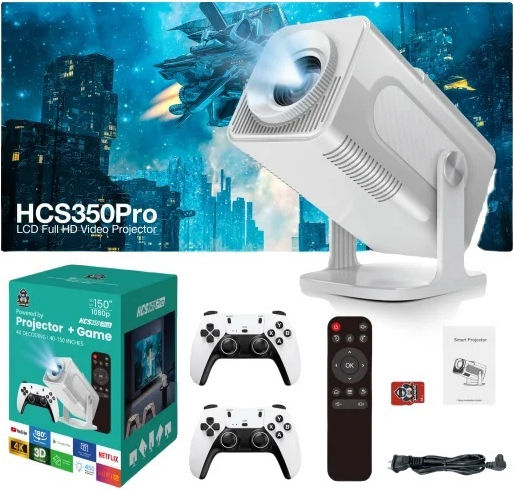 Φωτογραφία προϊόντος: OEM Portable Intelligent Projector Supports 46000 Games Ce Certified Hcs350 Pro 64g Eu