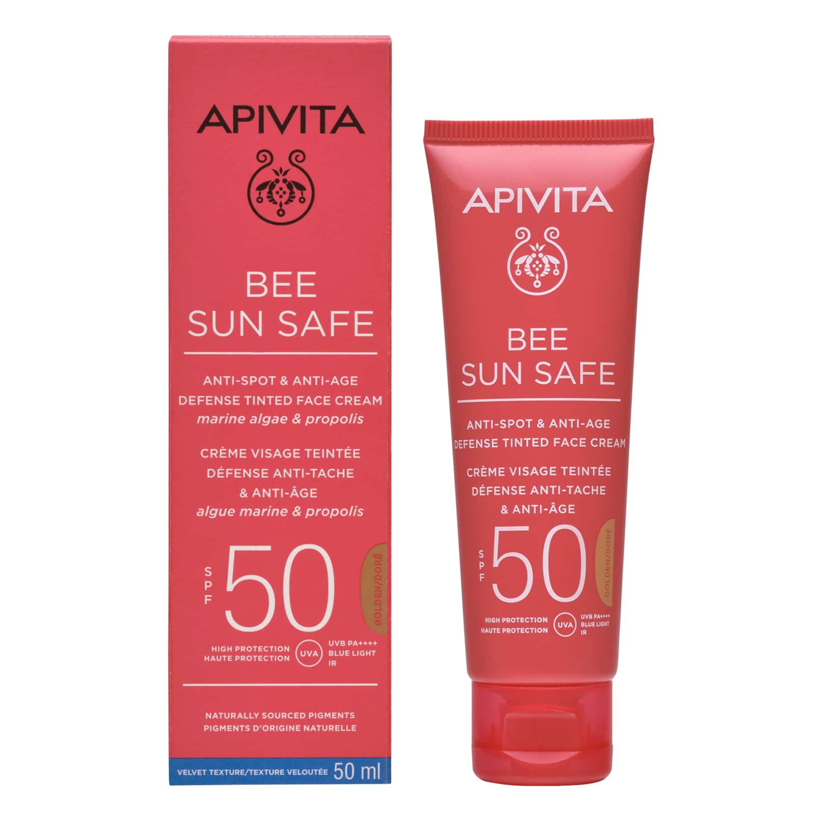 Φωτογραφία προϊόντος: APIVITA - BEE SUN SAFE Κρέμα Προσώπου κατά των πανάδων + των ρυτίδων με χρώμα SPF50 (golden) - 50ml