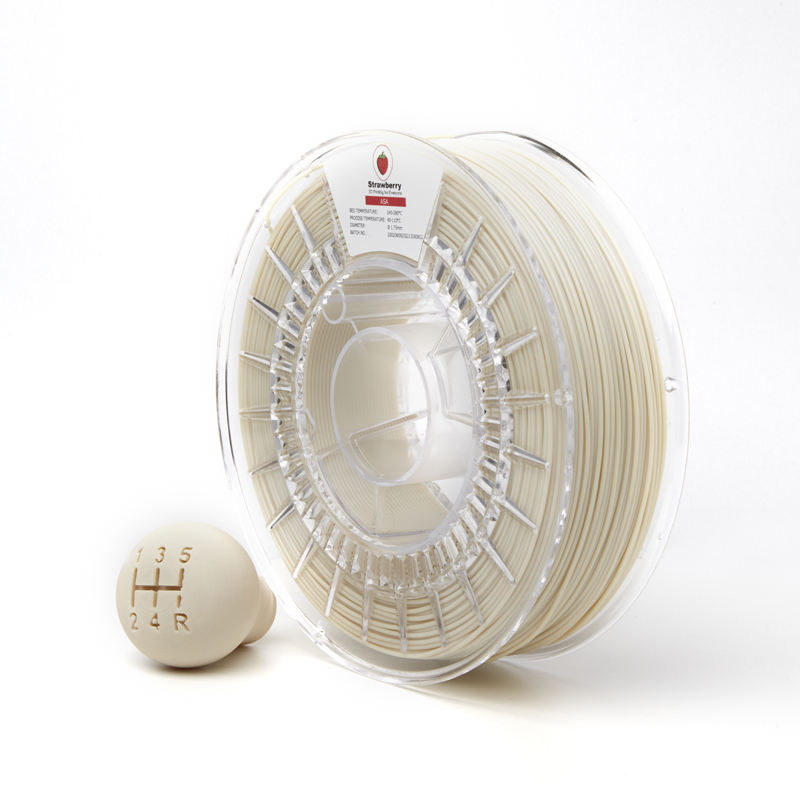 Φωτογραφία προϊόντος: Strawberry 3d ASA Printer Filament 1.75 (+/- 0,05mm) White 750 gr