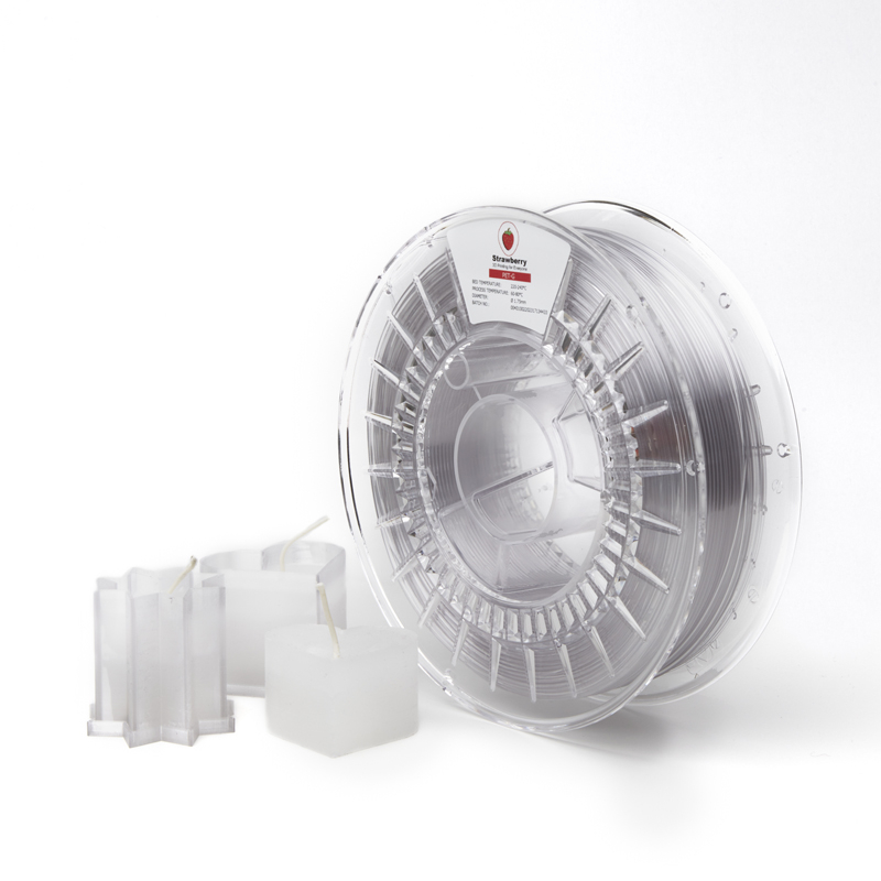 Φωτογραφία προϊόντος: Strawberry 3d PETG Printer Filament 1.75 (+/- 0,05mm) Transparent 750 gr