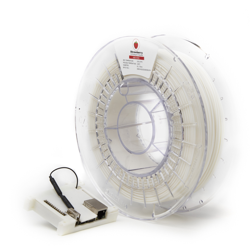 Φωτογραφία προϊόντος: Strawberry 3d ABS-ESD Printer Filament 1.75 (+/- 0,05mm) White 500 gr