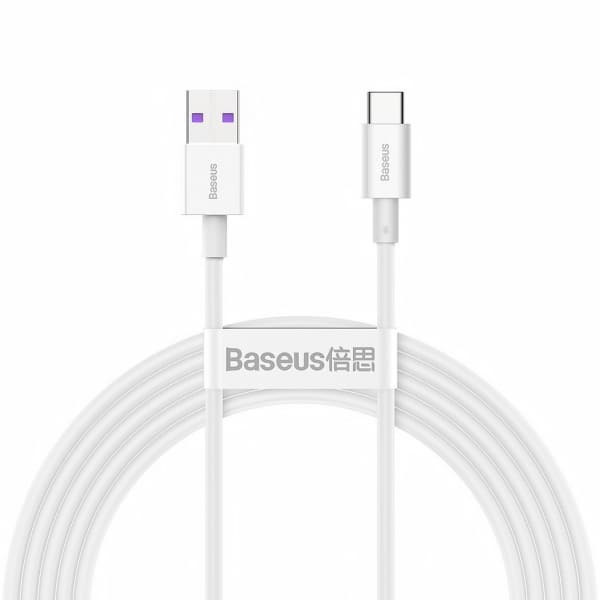 Φωτογραφία προϊόντος: Baseus Superior USB 2.0 Καλώδιο USB-C σε USB-A, 2m, Λευκό (CATYS-A02)