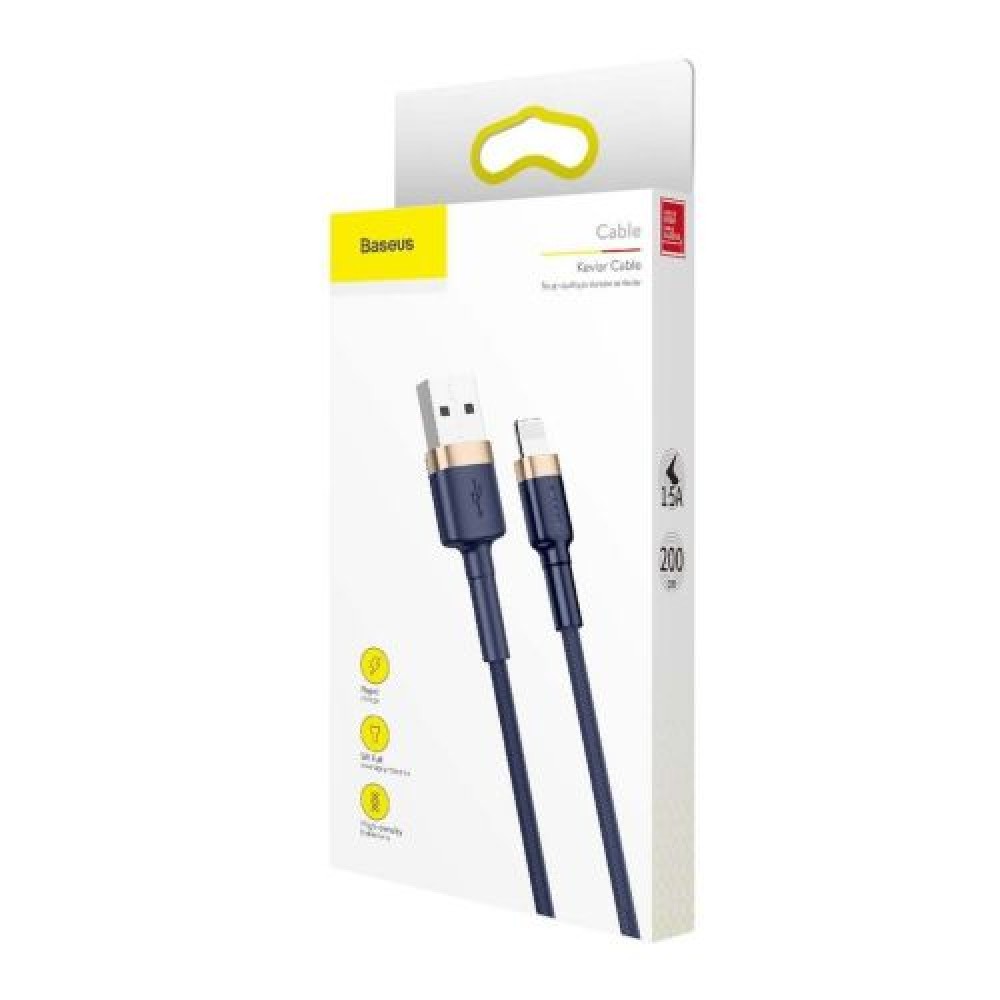 Φωτογραφία προϊόντος: Baseus Καλώδιο Lightning Cafule 1.5A 2m (Σκούρο Μπλε/Χρυσό)