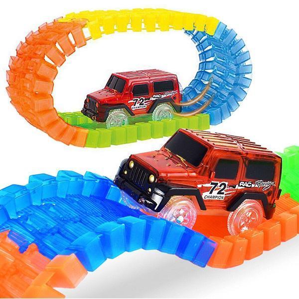 Φωτογραφία προϊόντος: Αυτοκινητόδρομος 56pcs με LED Αυτοκινητάκι