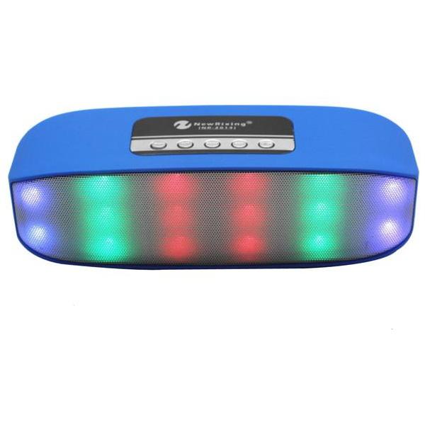 Φωτογραφία προϊόντος: Bluetooth Επαναφορτιζόμενο Φορητό Ηχείο Μπλε με LED – OEM NR-2014