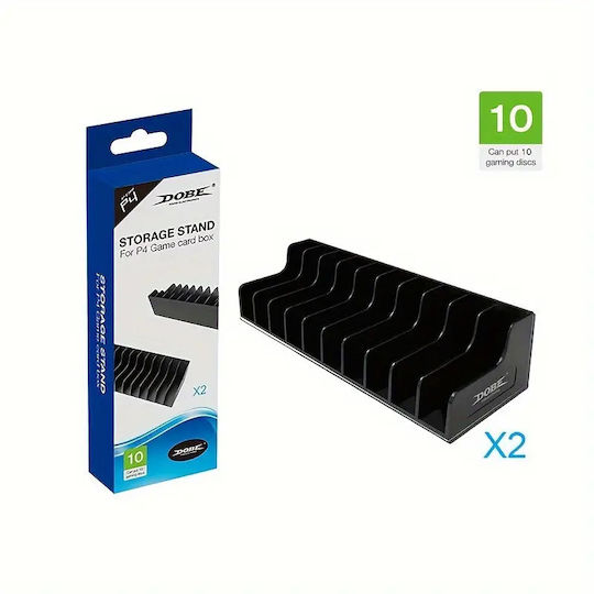 Φωτογραφία προϊόντος: DOBE 2-Pack Βάση Αποθήκευσης Δίσκων Παιχνιδιών για PS4/PS5