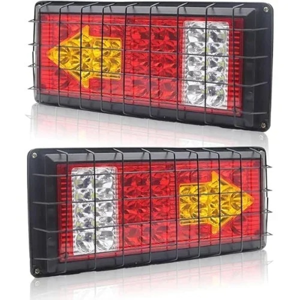 Φωτογραφία προϊόντος: OEM Σετ LED Πίσω Φανάρι Φορτηγού με Πλέγμα 2τμχ 24V