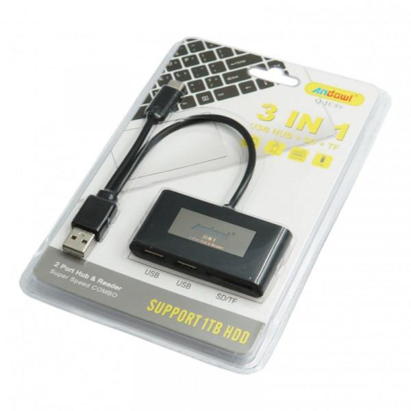 Φωτογραφία προϊόντος: ANDOWL AN-Q-JC86 3 σε 1 USB / SD / TF Card Reader