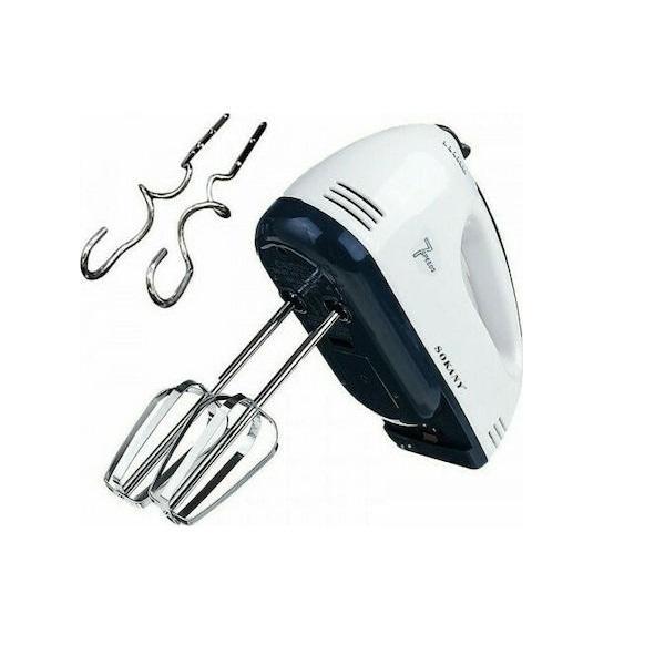 Φωτογραφία προϊόντος: Μίξερ χειρός SOKANY 133 180W, 7 ταχύτητες, λευκό