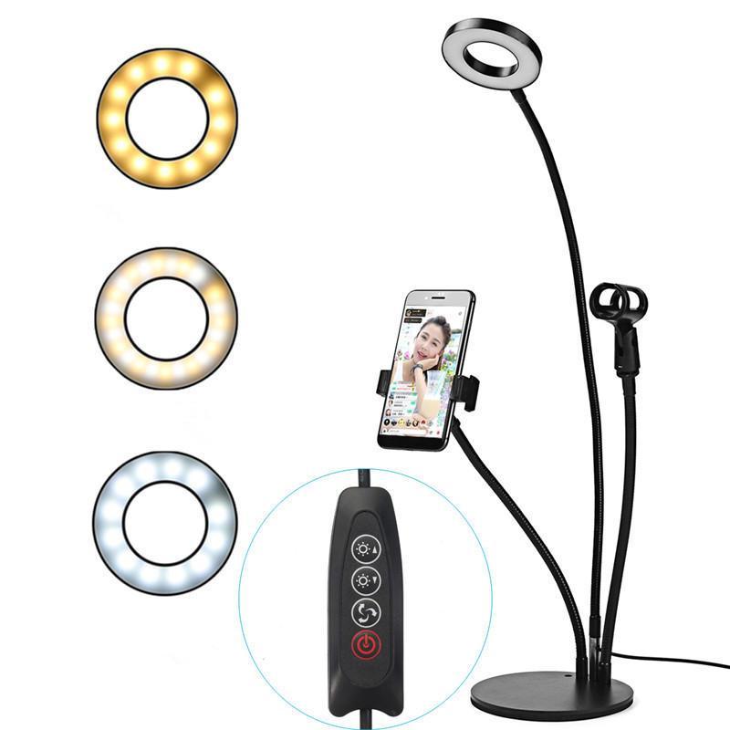 Φωτογραφία προϊόντος: RK25 Ring Light φωτιστικό δαχτυλίδι LED εύκαμπτο με βάση 3 σε 1