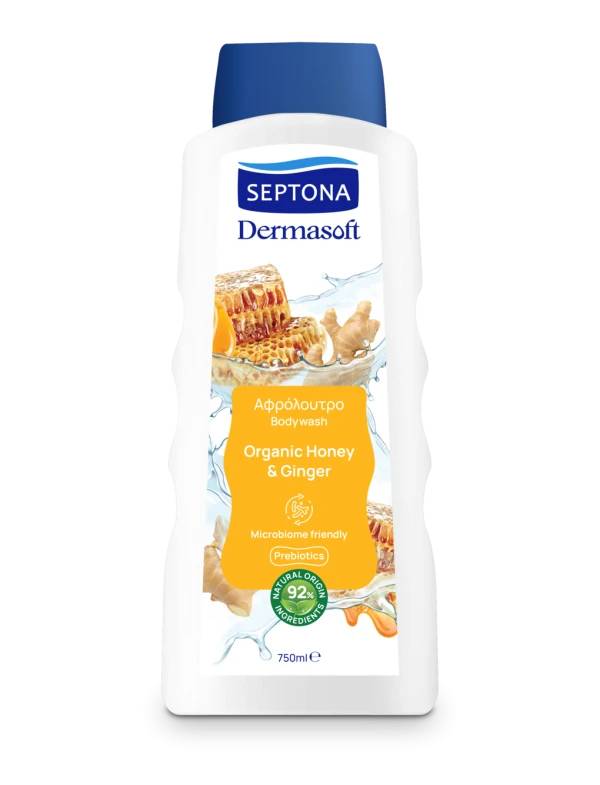 Φωτογραφία προϊόντος: Septona Dermasoft Αφρόλουτρο Organic Honey & Ginger 750ml