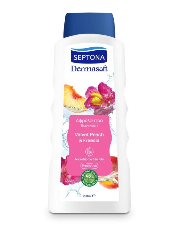 Φωτογραφία προϊόντος: Septona Dermasoft Bodywash Velvet Peach & Freesia 750ml