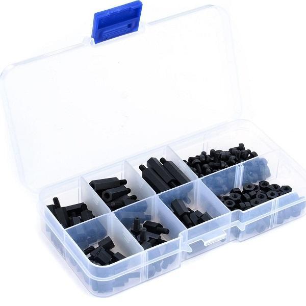Φωτογραφία προϊόντος: Standoff, Bolts & Nuts Assortment Kit M3 Μαύρο 180 τεμ.
