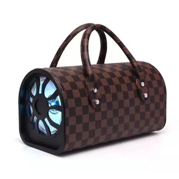 Φωτογραφία προϊόντος: Ηχείο τσάντα MP3 BOOMBOX 10W φορητό ραδιόφωνο USB/FM/TF καφέ