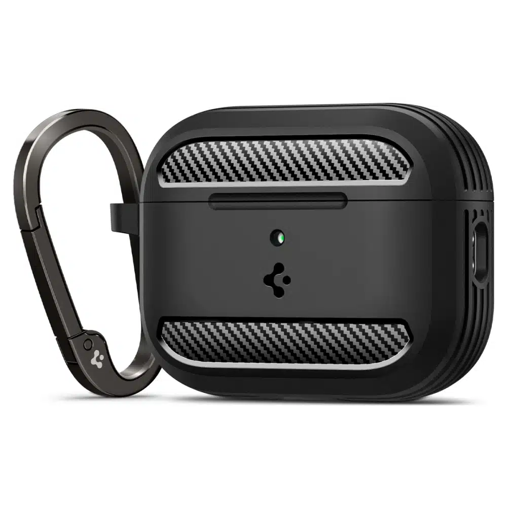 Φωτογραφία προϊόντος: Spigen Rugged Armor Θήκη Σιλικόνης με Γάντζο Apple AirPods Pro 3 Μαύρο