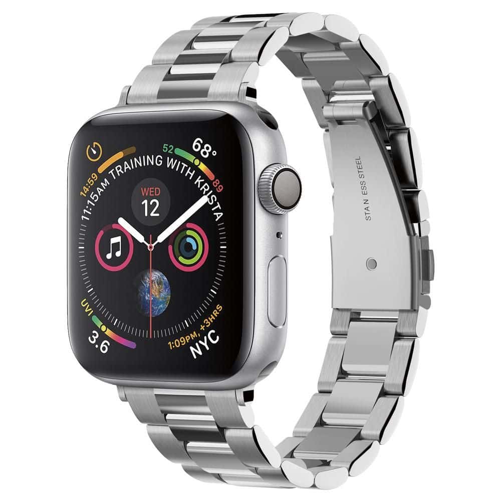 Φωτογραφία προϊόντος: Spigen Modern Fit Λουράκι Ανοξείδωτο Ατσάλι για Apple Watch 38/40/41/42mm - Ασημί