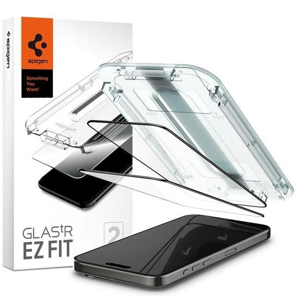 Φωτογραφία προϊόντος: Spigen Glas.TR EZ Fit FC Τζαμάκι Προστασίας Μαύρο για iPhone 15 Pro – 2τμχ