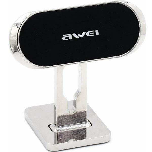 Φωτογραφία προϊόντος: Awei Car Mount for Phone X19 με Μαγνήτη Silver 03002LSX50BK