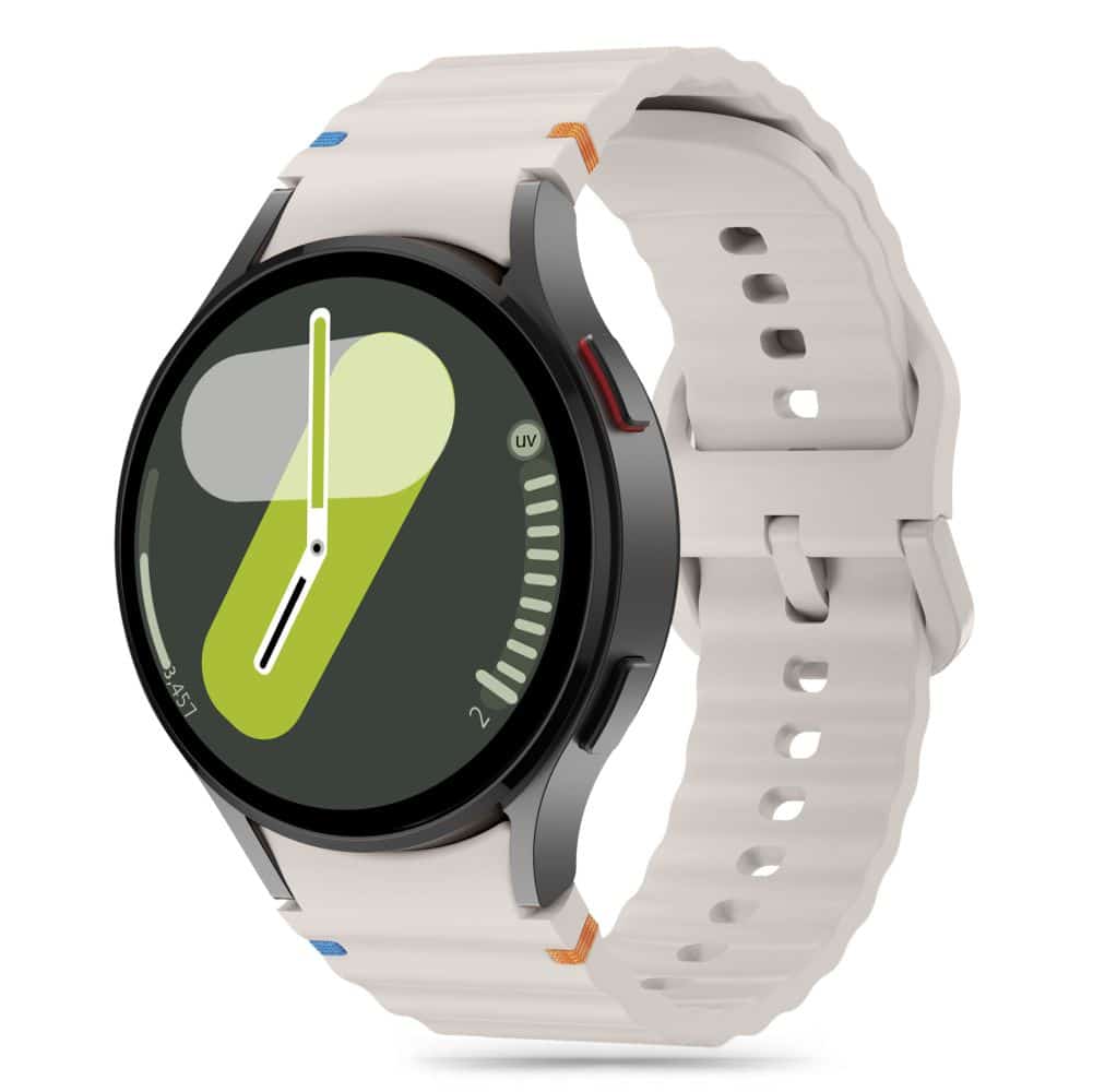 Φωτογραφία προϊόντος: Spigen Tech-Protect Sport Strap Λουράκι Σιλικόνης για Galaxy Watch 4/5/5 Pro/6/7/FE - Λευκό